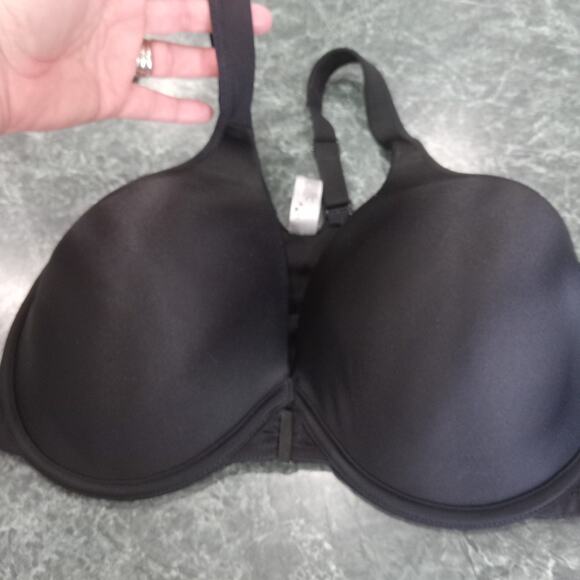 Leading Lady Women's Bra 36DD Front Closure Racerback Adjustable Black 5415 EUC - Picture 1 of 9